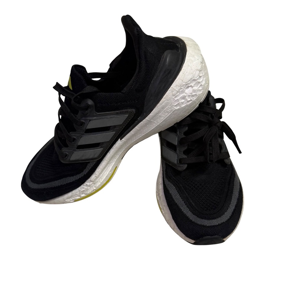 Adidas Ultraboost Light Womens Running Shoes Black Solar Yellow HQ6355 Size 8.5